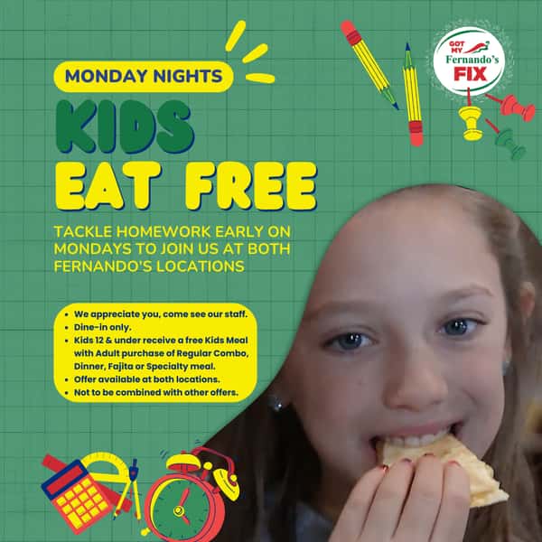 Monday Nights - Kids Eat Free