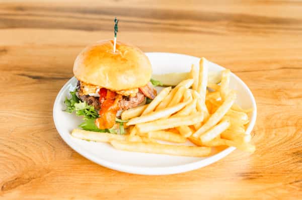 Crispy Jalapeño Goat Cheese Burger