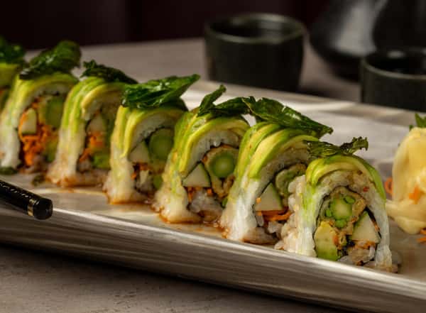 Crispy Basil Veggie Roll
