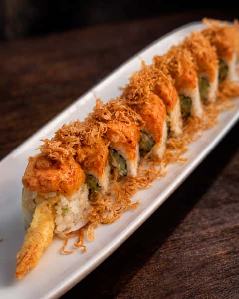 Spicy Albacore + Shrimp Tempura Roll