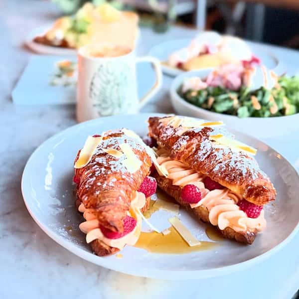 White Chocolate Orange Cream Croissant French Toast