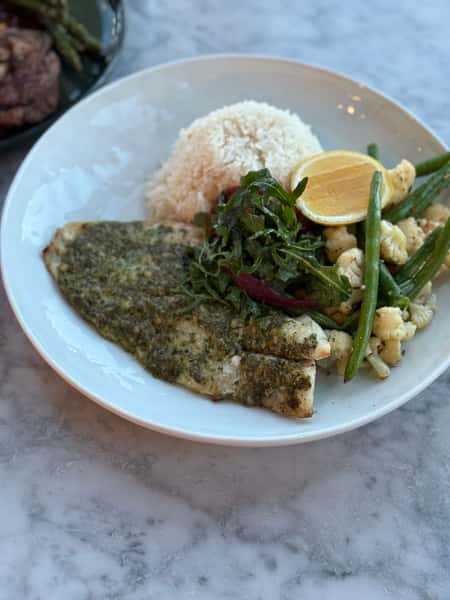 Pesto Crusted Pacific Snapper