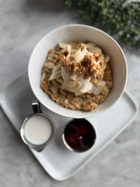 Protein Enriched Oatmeal with Bananas