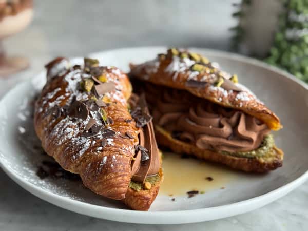 Dubai Chocolate Croissant French Toast