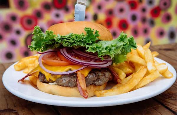 burger and fries