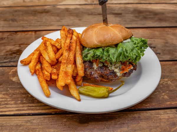burger and fries