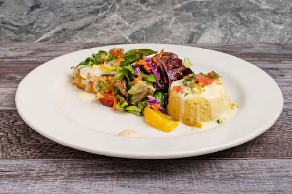 Roasted Crab Cake & Corn Pudding