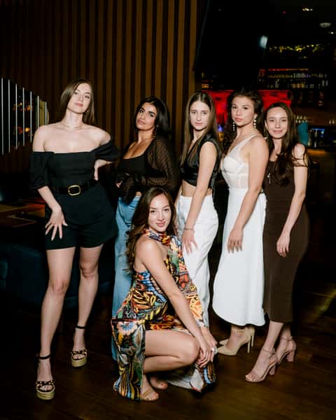 Group of people at the best Hookah Lounge in Las Vegas at Nukha