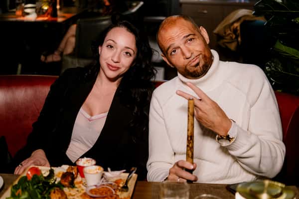 A couple at the best Hookah Lounge in Las Vegas at Nukha