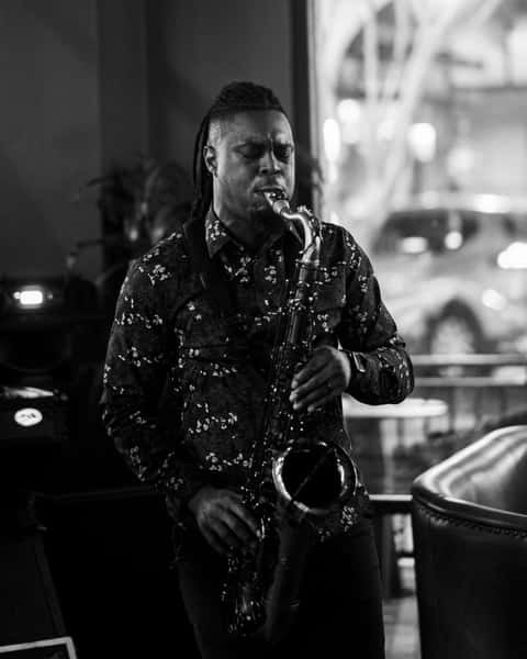 Saxaphonist at the best Hookah Lounge in Las Vegas at Nukha