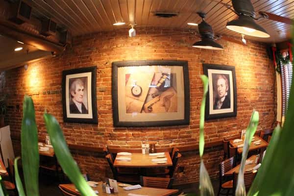 Brick walls with paintings