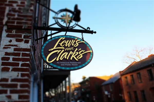 Lewis and Clark's Sign outside