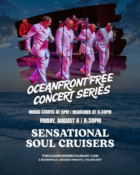 Live music, ocean views, and summer vibes. 🎶🌊
Catch the Sensational Soul Cruisers tonight at 8:30PM at our Oceanfront Free Concert Series! Music starts at 5—come hang. #OceanViewConcerts #seasideheightsnj