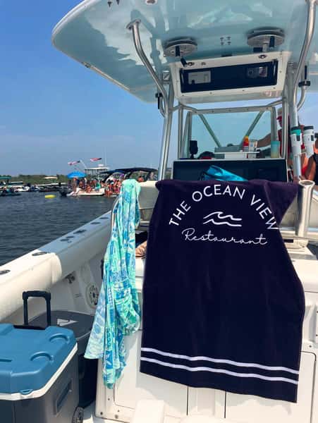 Everyone out on their boats today, have fun and be safe! 🚤 Don’t forget the OV has entertainment all night!:
Ravens Duo 5:00 🎸
DJ Cheli 8:30 🎧
Grab an OV towel for your next beach/boat day! 🛥️