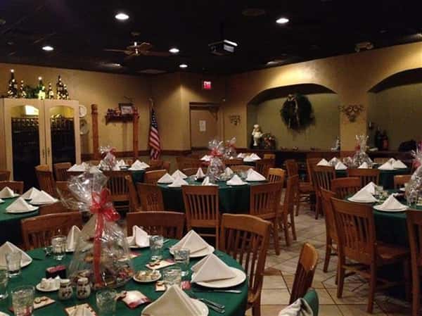 Banquet Room for private parties with the tables ready for service