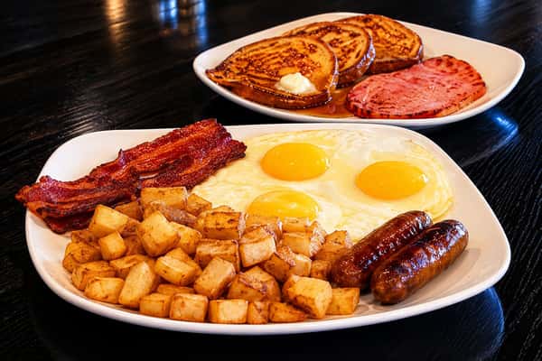 At Dimitri's Opa Restaurant, Lumberjack Combo brings big breakfast energy to the table 🥓 Home style cinnamon swirl French toast, your choice of eggs, American fries, ham, bacon, and sausage link all come together for a hearty, satisfying plate. 🍳
#DimitrisOpaRestaurant #LumberjackCombo #BreakfastFavorites