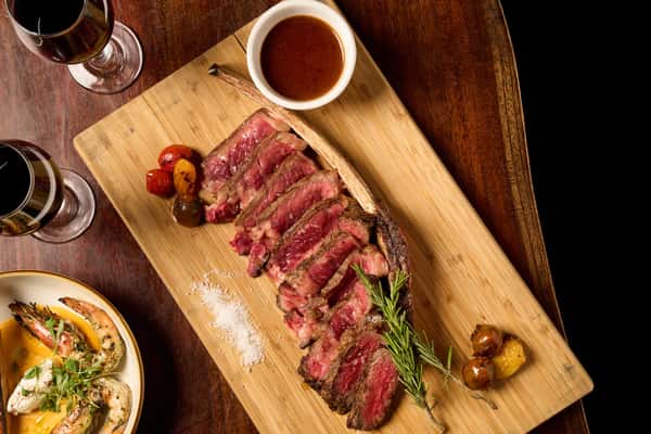 sliced steak