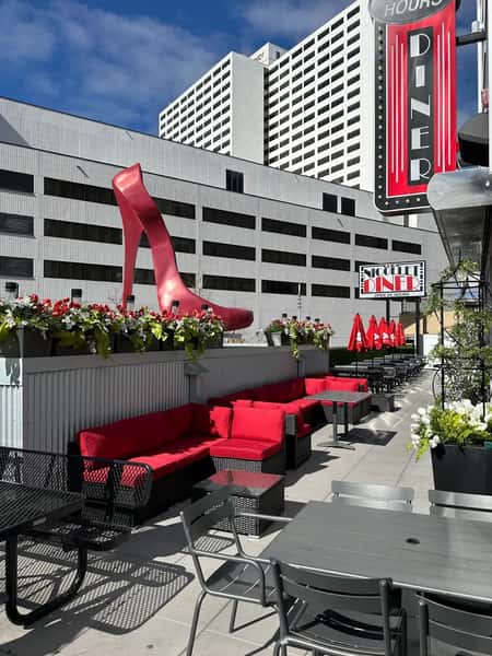 outdoor dining area