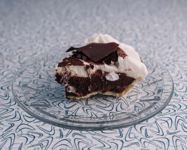 French Silk pie slice