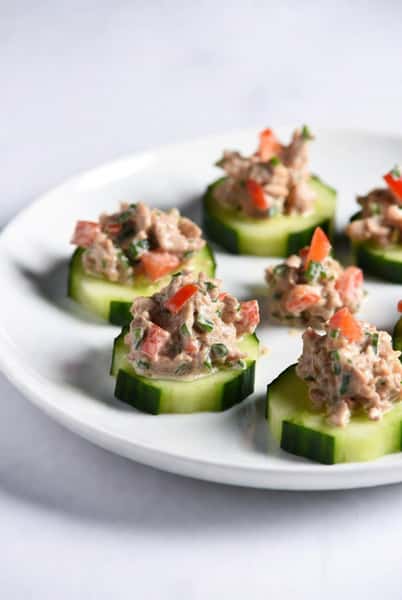 Thai Chicken Salad on Cucumber Canape (24 oz.)