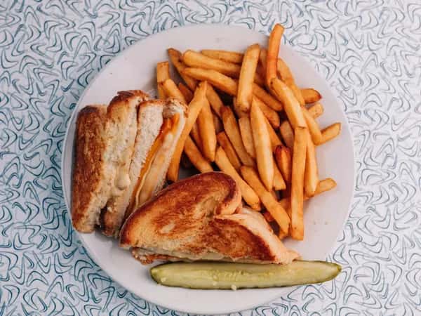 sandwich and fries