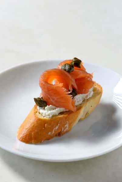 Smoked Salmon Crostini (24)
