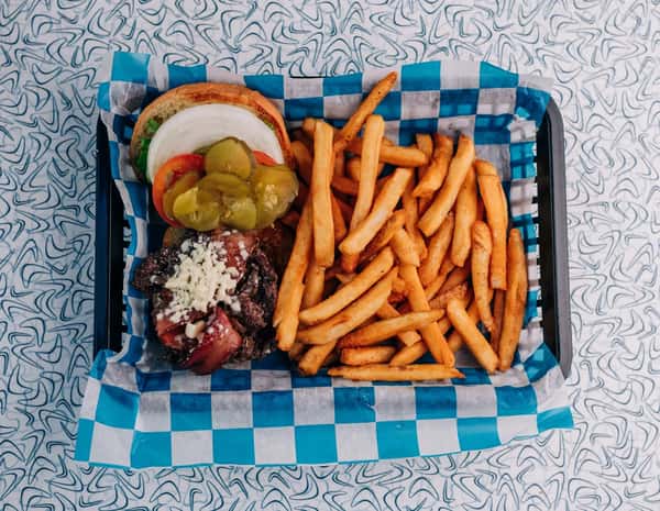 burger and fries