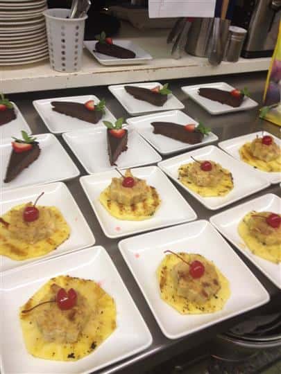 Arrangement of desserts