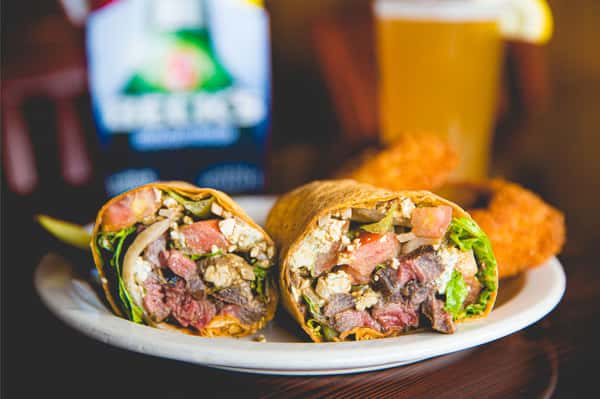 marinated steak wrap