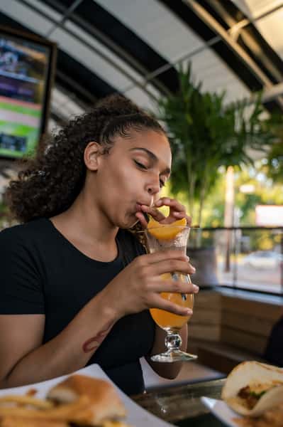 Woman drinking