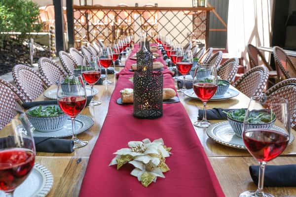 Decorated table settings