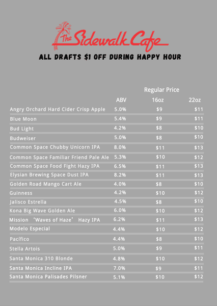 Happy Hour Specials