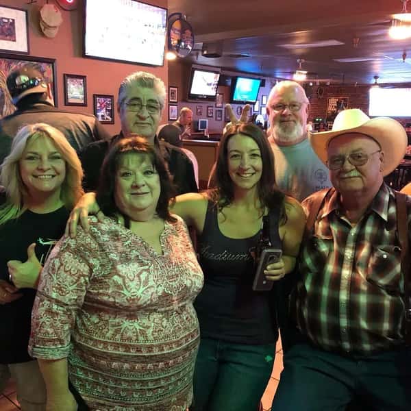 Group of people inside restaurant
