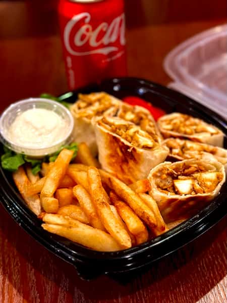 Arabic Style Chicken Shawarma Sandwich Meal