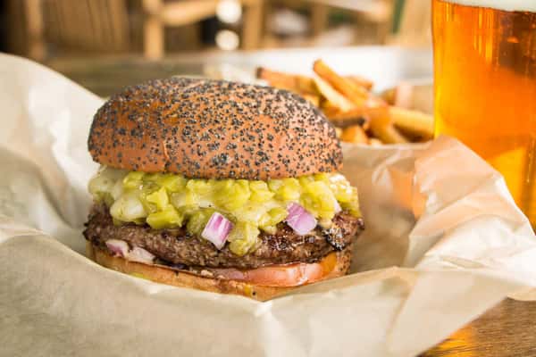 green chile burger