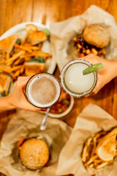 drinks and food