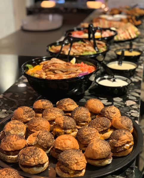 platters of food on a table