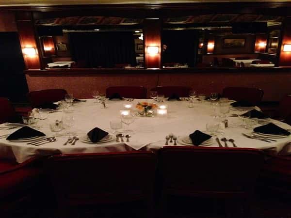 dinner table set for 8 guests