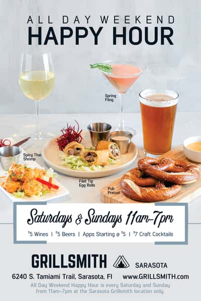 All Weekend Happy Hour At The Sarasota Grillsmith