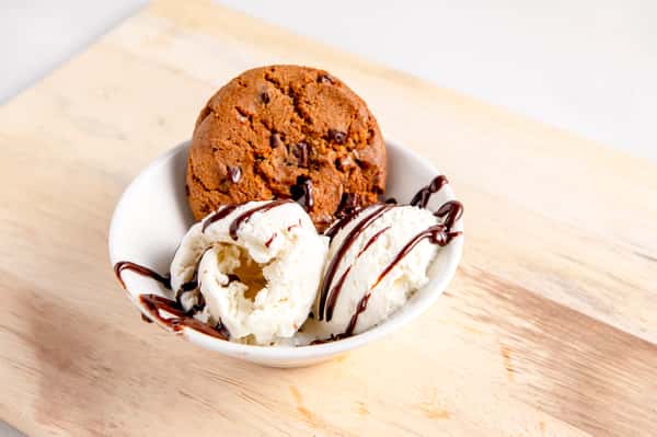 Chocolate Chip Cookie Ice Cream Sundae