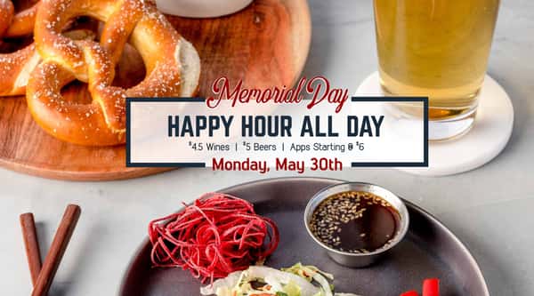 Memorial Day- Happy Hour All Day