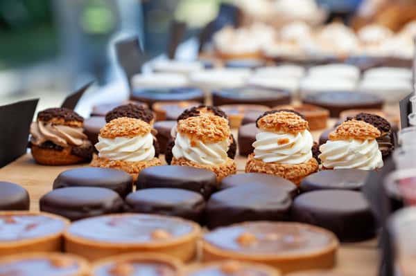 Pastries on display