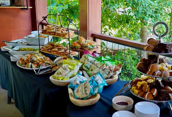 lunch catering on Rabbit Hole deck