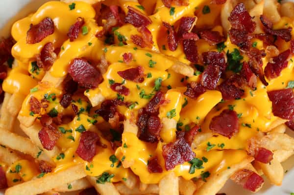 Deluxe Bacon Cheese Fries Menu Edgewood Joe & Pie Cafe Pizzeria