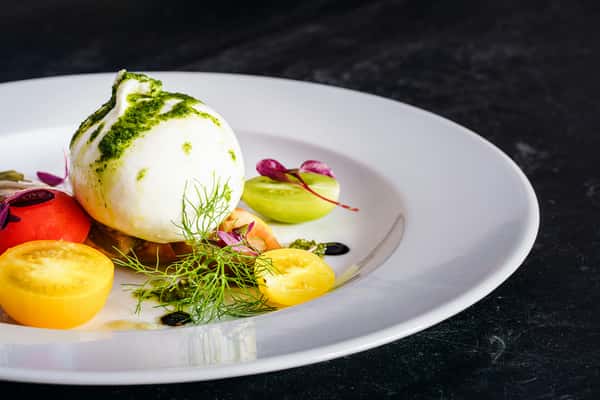 Fancy Egg and micro greens dish