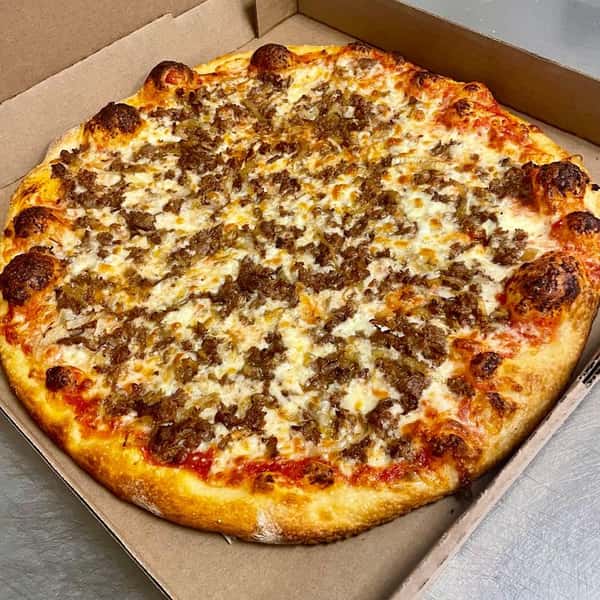 Savor our 12 oz thinly sliced sirloin, sauteed to perfection--choose with or without sweet Spanich onions and pizza sauce (or get it on the side). Your way, every time!