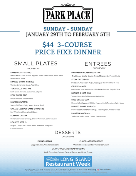 Park Place at Restaurant Week!