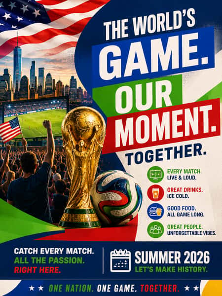 graphic showing the world soccer tournament