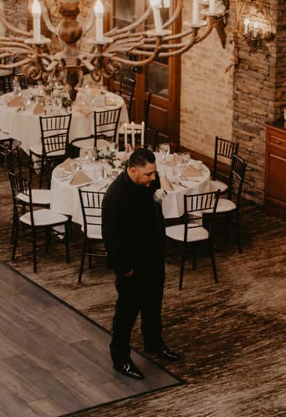 Waiting for his bride