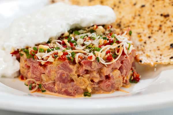 Coconut Rice Crackers with Korean BBQ Spice